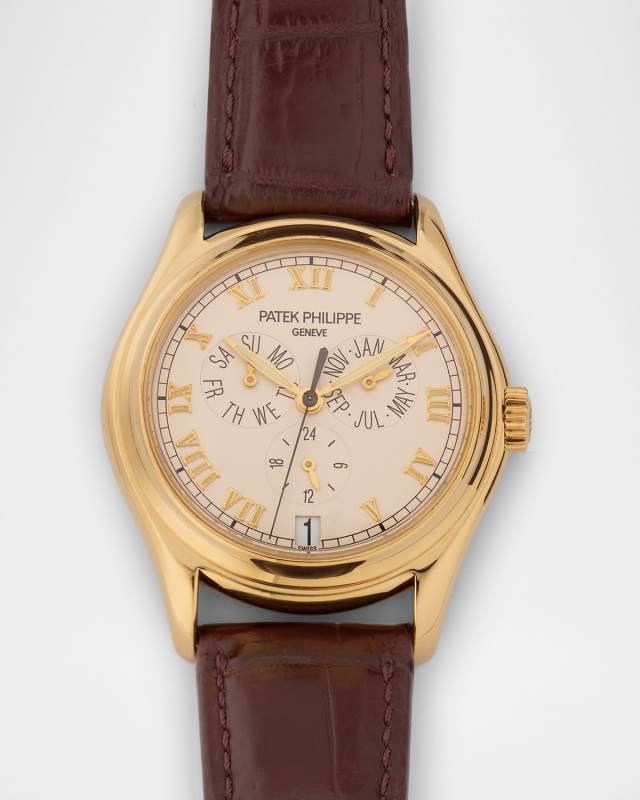 Patek Philippe 18K Yellow Gold Annual Calendar 37mm Vintage 1990s Watch
